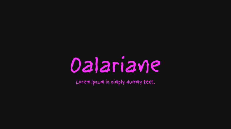 Oalariane Font