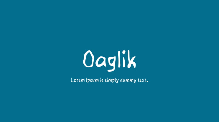 Oaglik Font