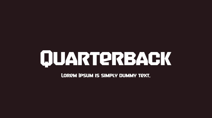 Quarterback Font Family