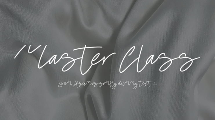 Master Class Font