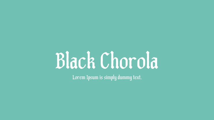 Black Chorola Font