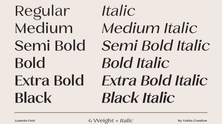 Luxenta Complete Family Font Family