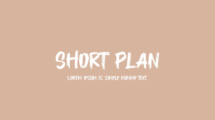 Short Plan Font