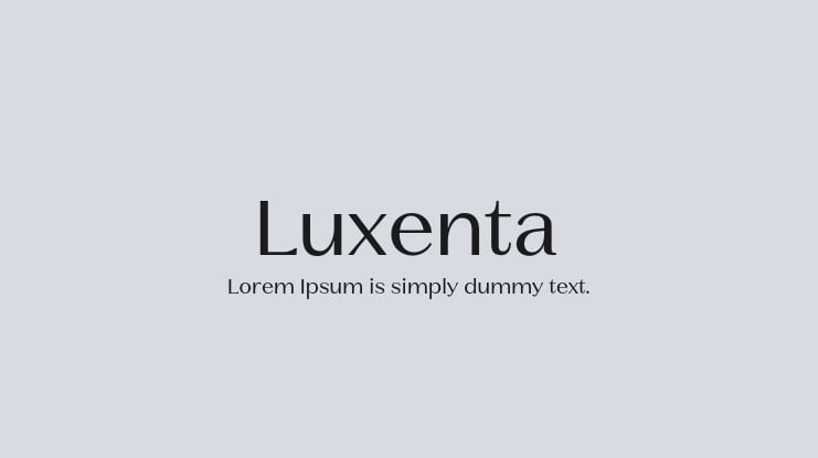 Luxenta Font Family