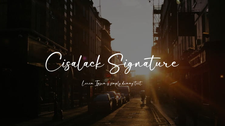 Cisalack Signature Font