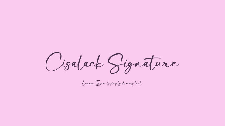 Cisalack Signature Font