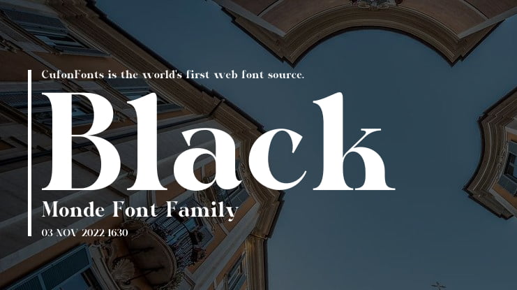 Black Monde Font