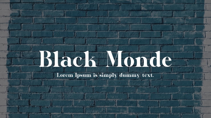 Black Monde Font