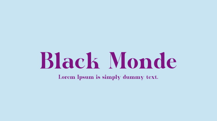 Black Monde Font