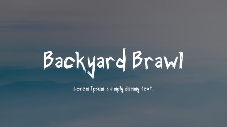 Backyard Brawl Font