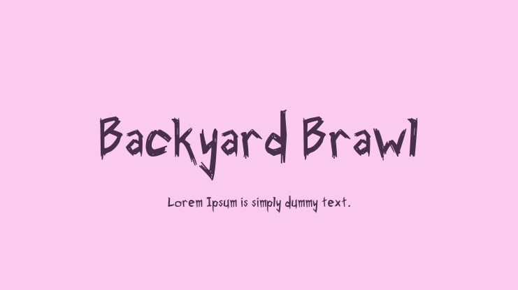 Backyard Brawl Font