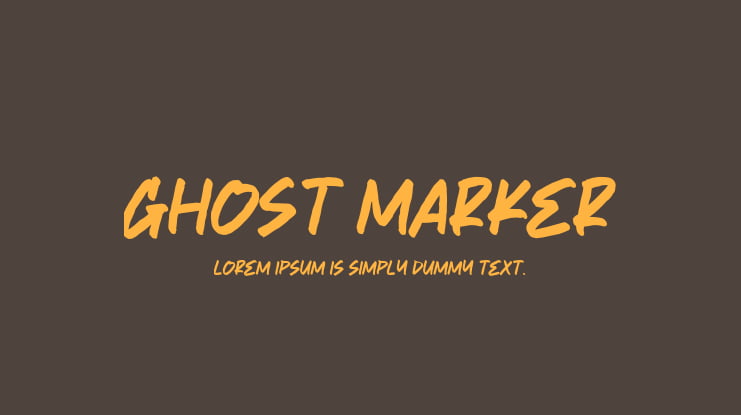 Ghost Marker Font