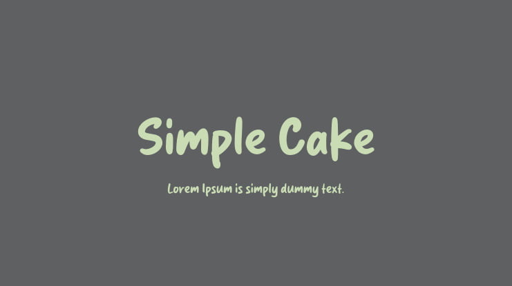 Simple Cake Font