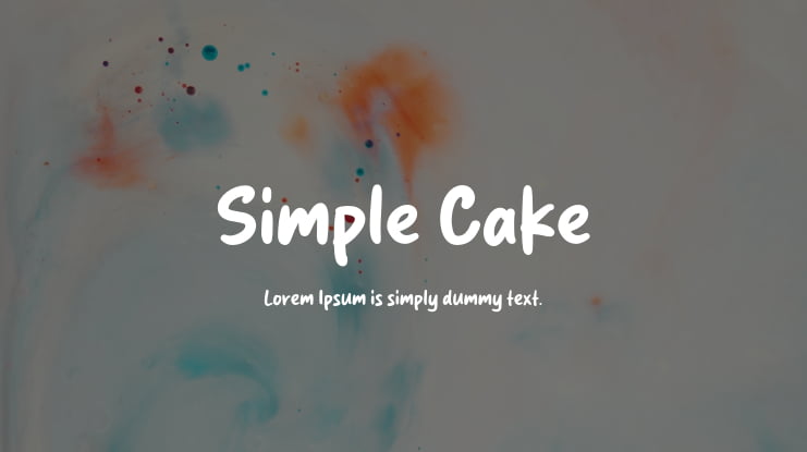 Simple Cake Font