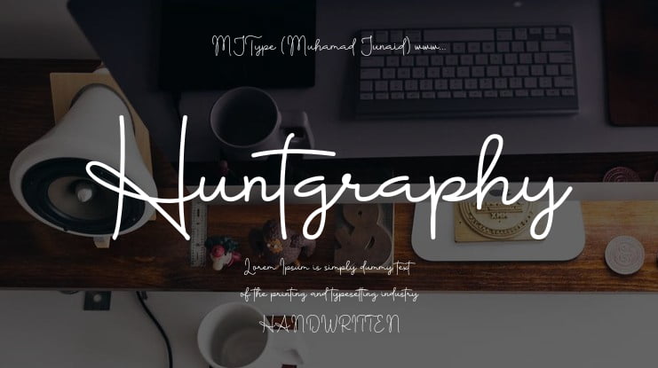 Huntgraphy Font