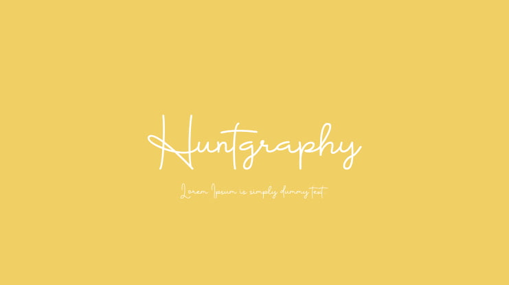 Huntgraphy Font