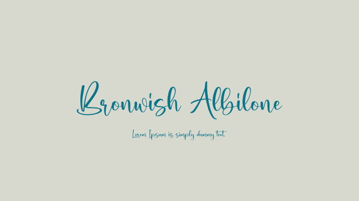 Bronwish Albilone Font