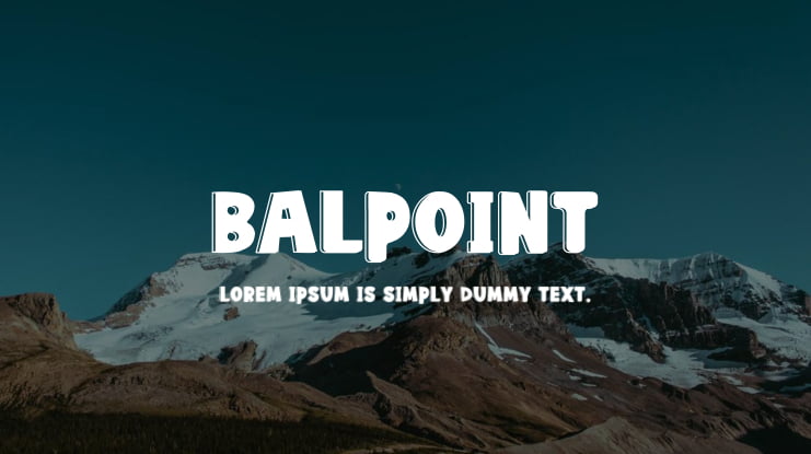 Balpoint Font