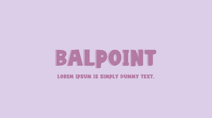 Balpoint Font