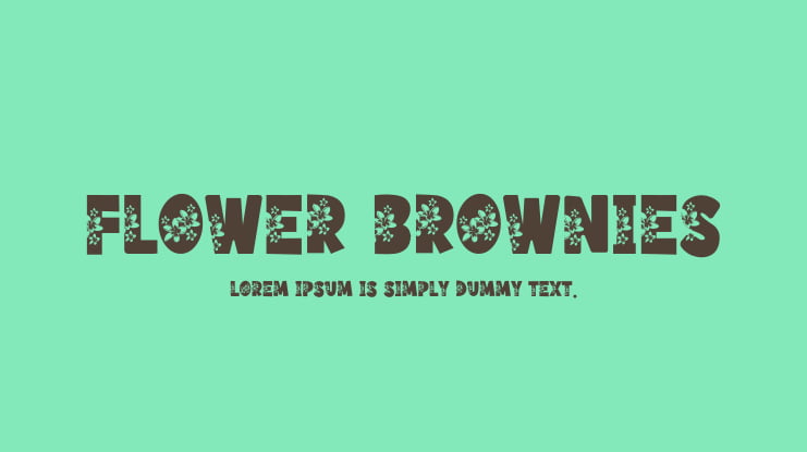 Flower Brownies Font