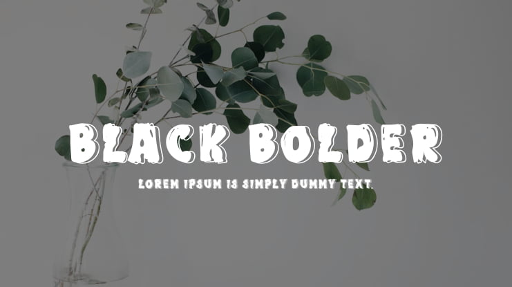 BLack Bolder Font