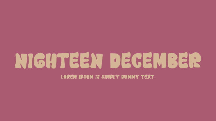 Nighteen December Font