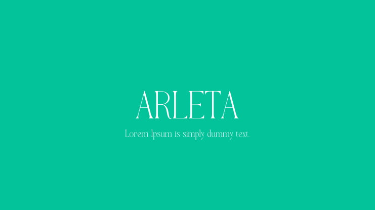 ARLETA Font