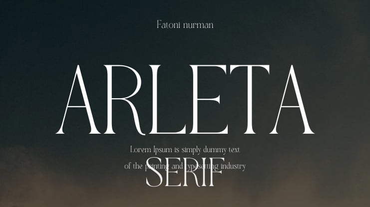 ARLETA Font