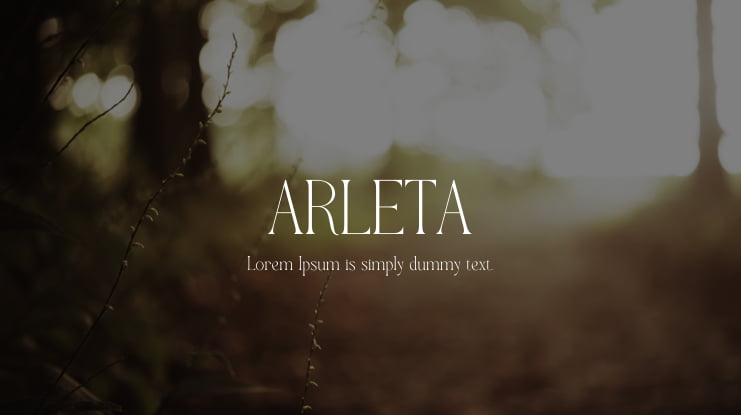 ARLETA Font