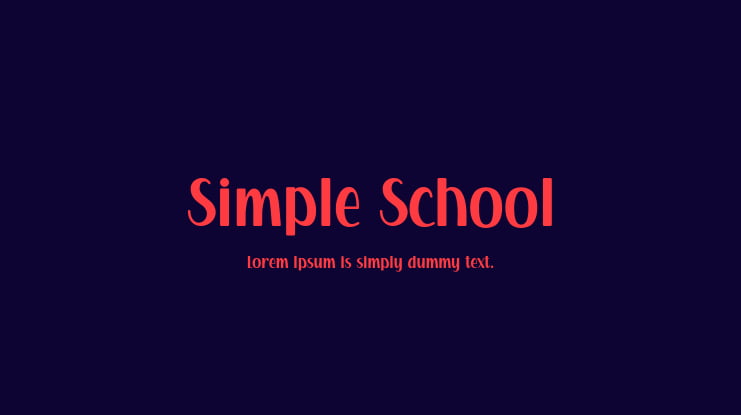 Simple School Font