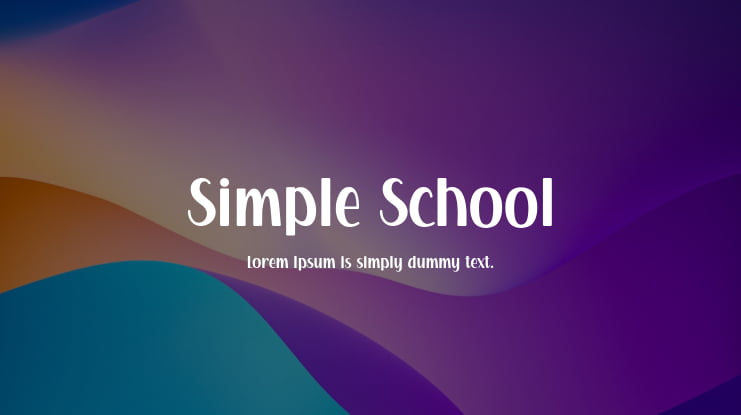 Simple School Font