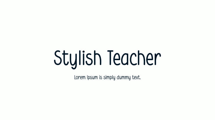 Stylish Teacher Font