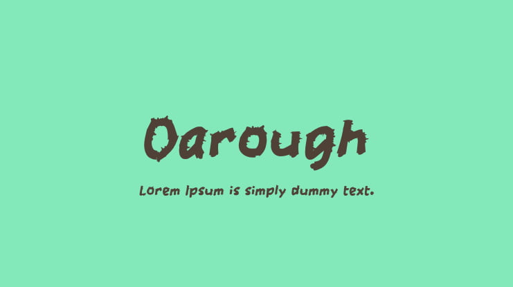 Oarough Font