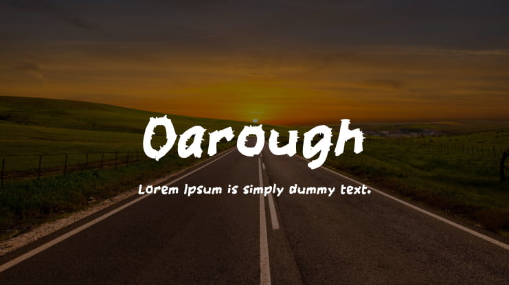 Oarough Font