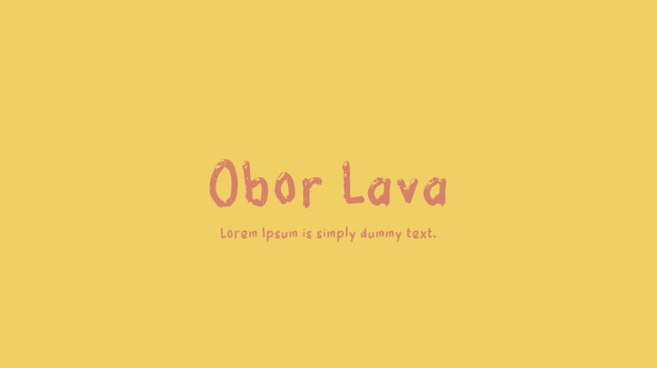 Obor Lava Font