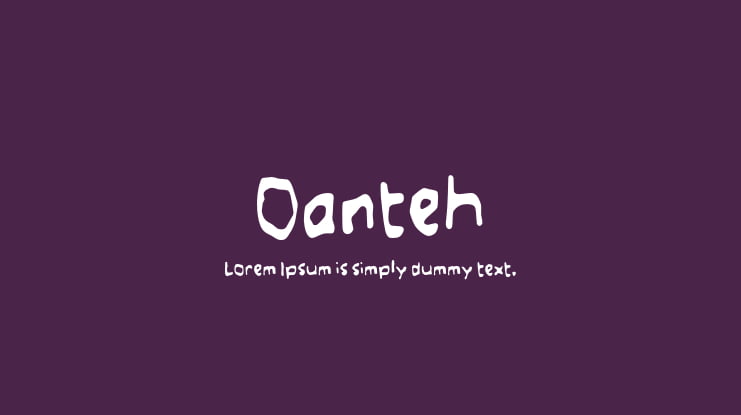 Oanteh Font