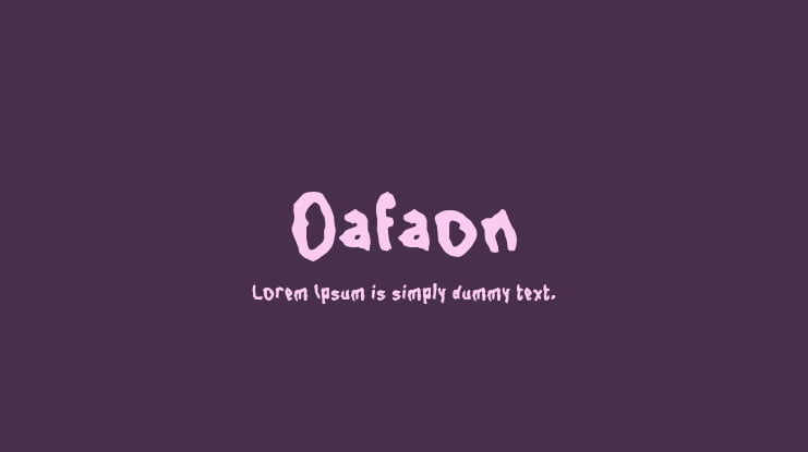 Oafaon Font