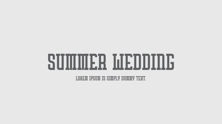 Summer Wedding Font