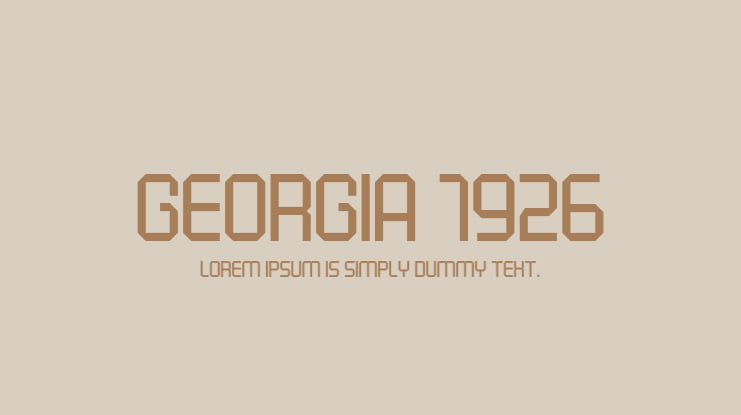 Georgia 1926 Font Family