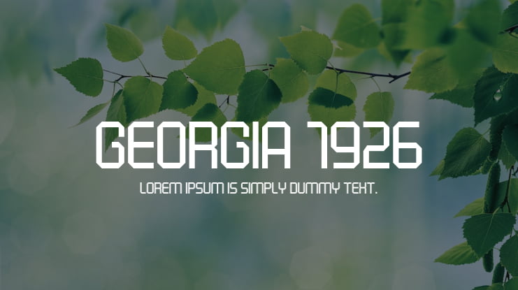 Georgia 1926 Font Family