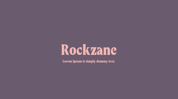 Rockzane Font