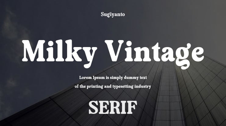 Milky Vintage Font