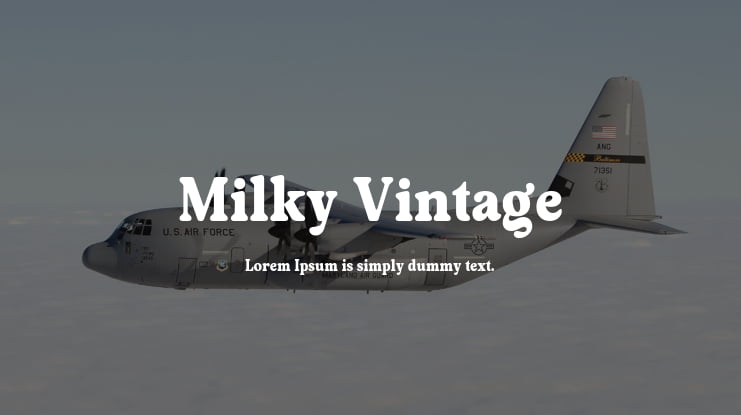 Milky Vintage Font