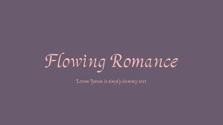 Flowing Romance Font