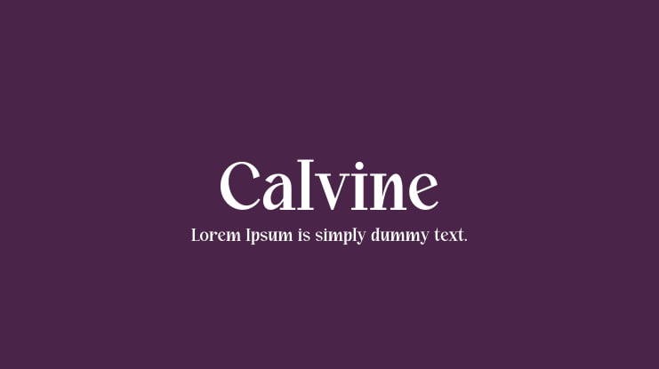 Calvine Font