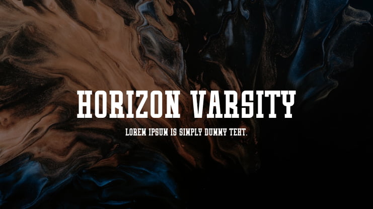 Horizon Varsity Font