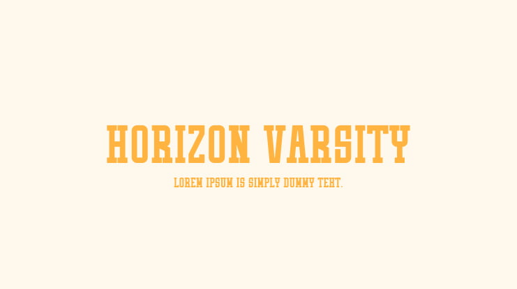 Horizon Varsity Font