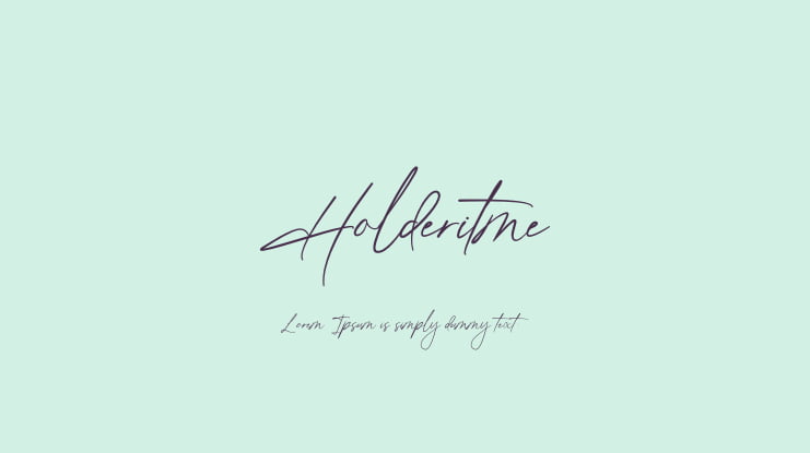 Holderitme Font