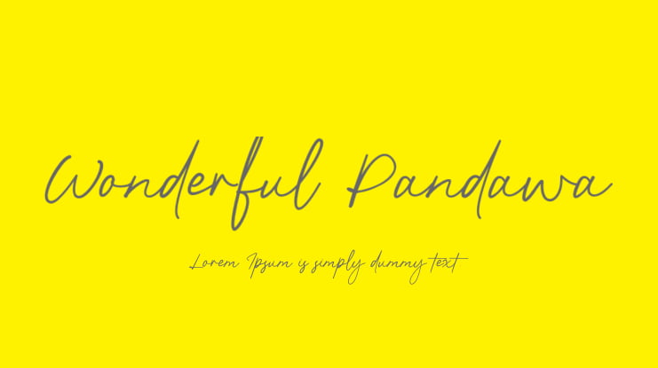 Wonderful Pandawa Font