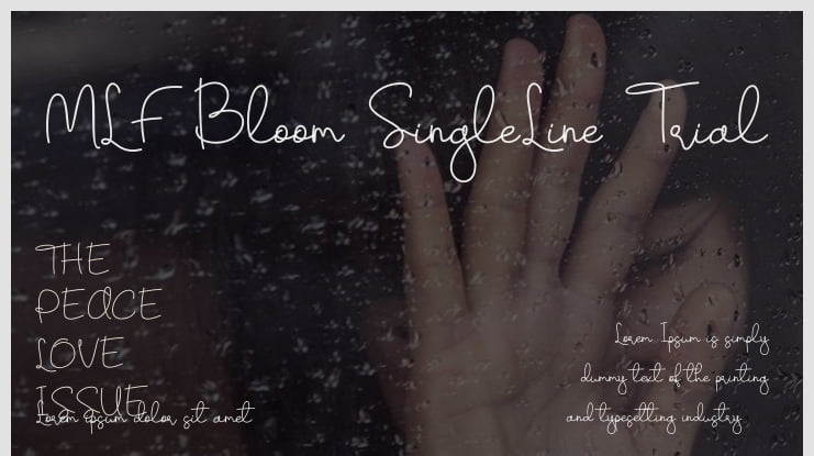 MLF Bloom SingleLine Trial Font